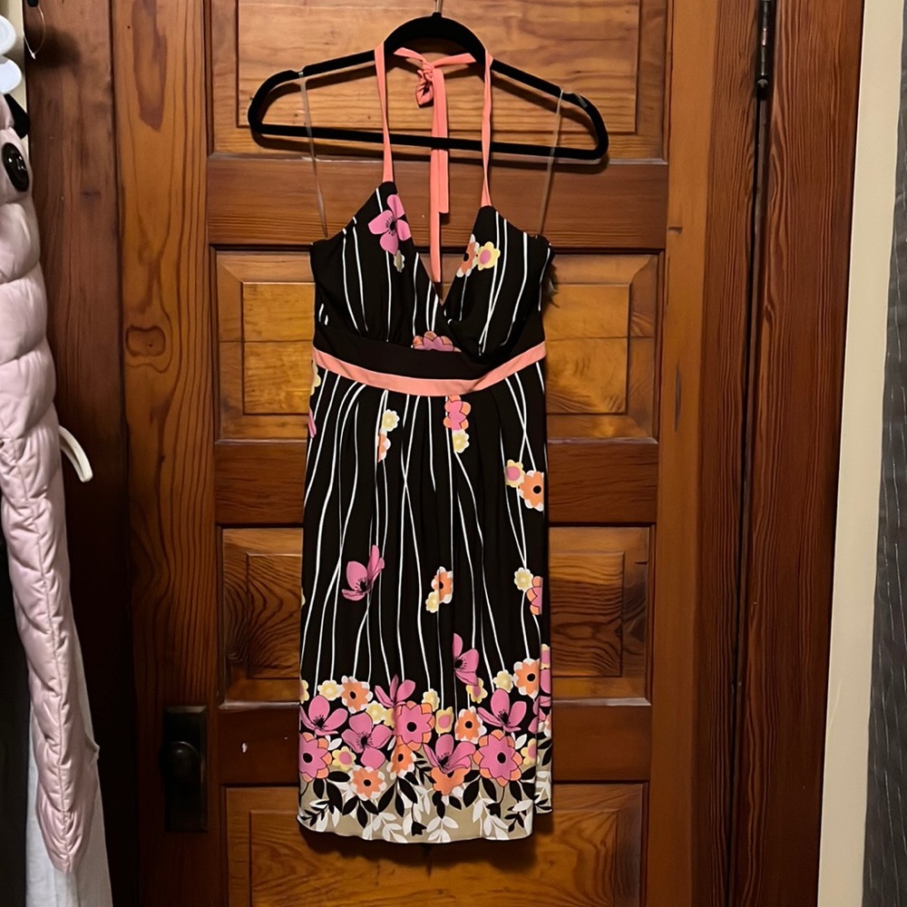 Brown floral tank dress, size large